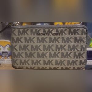 Michael Kors Monogram Wristlet in Gray